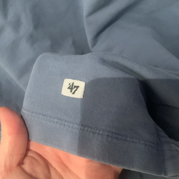 Fantastic Light Blue NY Giants Peruvian Cotton Long Sleeve Quarter Button Shirt - Picture 5 of 10